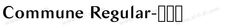 Commune Regular字体转换 Commune Regular字体转换